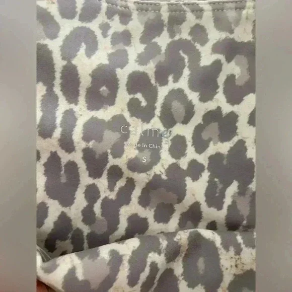 Calme by Johnny Was endurance bike shorts leopard print size s - Picture 3 of 3